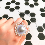 【SALE!!】silver big heart ring