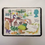 イギリス　切手ブローチ3427