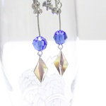 青×立体ひし形🔷✨    スワロフスキー