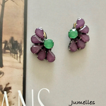 ✳︎再々..販✳︎ flowers / violet  earrings & pierce / 大ぶり  