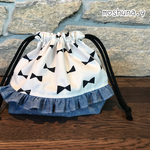 moshuna.y　フリル付お弁当袋　リボン柄　入園入学  21