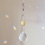 【SALE】羽をまとった水晶☆アメジスト☆サンキャッチャー 38