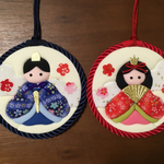 《琉璃様専用》おひなさま✳︎お内裏様とお雛様✳︎きめこみパッチワーク✳︎cky