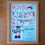 ファーストバースデーポスター　ポラロイドとフォトガーランド　1歳　写真加工無料