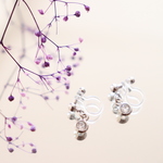 silver zirconia♡　ゆれるピアス/樹脂ノンホールピアス（イヤリング）