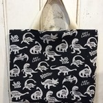 お道具袋◆小さめサイズ30×25cm◆恐竜 黒ダイナソー