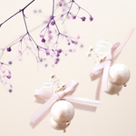 cottonpearl ribbon♡　ゆれるピアス/樹脂ノンホールピアス（イヤリング）