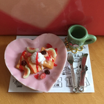 イチジクとベリーのワッフルセット