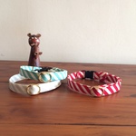 再入荷＊【 猫の首輪 】Bias stripe / light gray