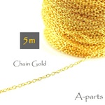  送料無料 ★ Chain / Gold　 5m   16-H