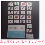 小学校受験 水に浮くもの沈むものカード