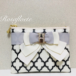 再販2☆ミニポーチ☆モロッカン柄、可愛いリボンのミニポーチ🎀
