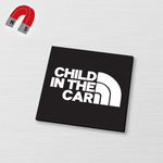 【マグネット】CHILD IN CAR:レインボー角デザイン/BK