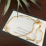 zirconia bracelet(18KGP)