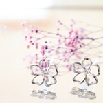 silver elegant flower♡　樹脂ノンホールピアス（イヤリング）