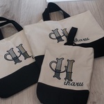 hikana1521さんオーダー・入園入学＊帆布の3点セット＊ネーム刺繍