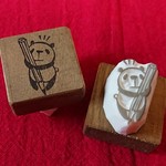 消しゴムはんこ★鉛筆抱っこ（パンダ）