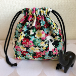 ☆Ａｉ様オーダー品☆巾着（お花畑パンダ）ピンク