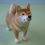 O様オーダー品　木彫り　柴犬（胡麻柴風）