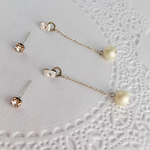 全品￥300▹▸春にオススメ✩°｡⋆パール付きキャッチのストーンピアス