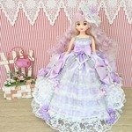 リカちゃん お姫様ドレス 一点物☆パープル