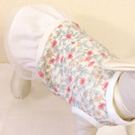 ♡再販♡お花とみつばち.ローウエストチュールワンピース♡SS〜M＊わんこ服.犬服セミオーダー製