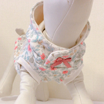再販♡お花とみつばちパーカータンクトップ♡SS〜M＊わんこ服.犬服セミオーダー製♡