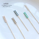 new!!2018【noblehi】collar leaf long chain ピアス/ノンホールイヤリング  ＊受注製作＊