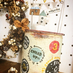 ガーデンピックと大きなリメ缶のセット ベージュ