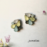 drops / yellow & green  earrings & pierce / 大ぶり