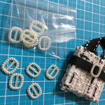 パールのバックル❤︎ミニチュアサイズ❤︎ドールのお洋服やバッグの飾りに❤︎10個セット❤︎パーツ素材