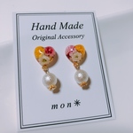 ハート♡パールピアス✳︎
