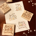 消しゴムはんこ【メッセージ入り！ナチュラルset】