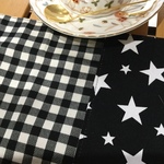 【再】幼稚園⭐️保育園❤️A４両面ランチョンマット(ブラックチェック&星