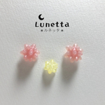 こんぺいとうピアス ３個セット✳︎ピンク×イエロー✳︎