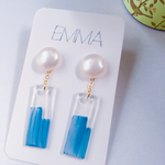 【2WAY☺︎ピアス】パール×light blue 結婚式、入園式に、、、