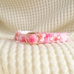 猫の首輪♡桜満開♡ピンク色