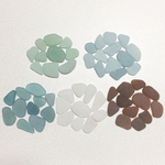 天然シーグラス良品(白・水色・薄緑・青・茶)200g♪