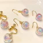 ふんわりパステルドームピアス、イヤリング