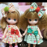 リカちゃんの妹  ミキちゃん マキちゃんサイズ  イチゴ柄コーデ