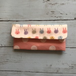 うさぎと水玉のカトラリーケース（ピンク）