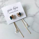 SALE♡プチビジューゆらゆら2wayピアス