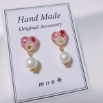 春ピアス♡ハートパールピアス✳︎