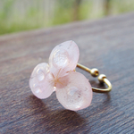 【再販】花雫リング〜春の桜色あじさい〜