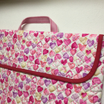 ＊ハンドメイド＊防災頭巾カバー 背もたれタイプ《ポケット付き》 ハートチョウチョ＊