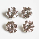 【4個】Silver flower＊CCB parts