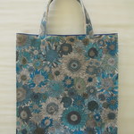 マチ付きバッグ*ポケット付き*リバティ*SmallSusannna*ライトブルー*33×30×5　
