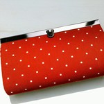 ★売り尽くしsale★　長財布　【しかくドット　あか】