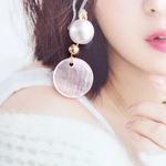 ピンクシェルピアス(イヤリング)