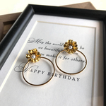 アンティークフラワー×フープピアス♡